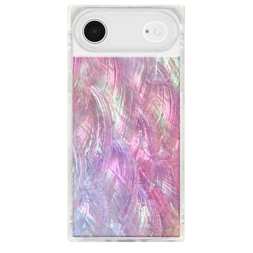 Flaunt Square Protective Case - Compatible w/ iPhone Air - Pink Mother of Pearl